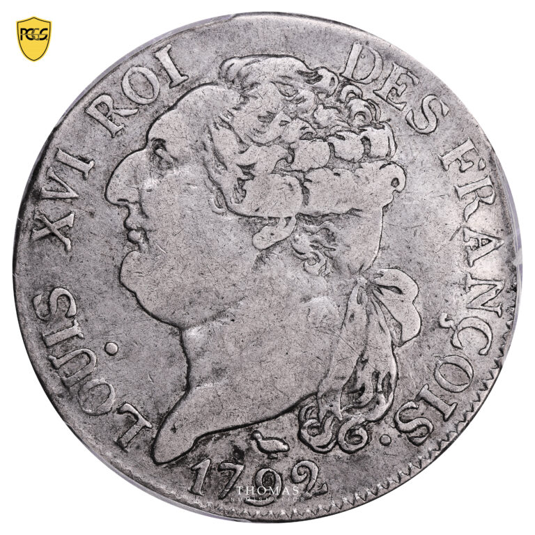 Coin France - Louis XVI - 1/2 Écu de 3 Livres - 1792 N Montpellier - Type François - PCGS VF 35 obverse