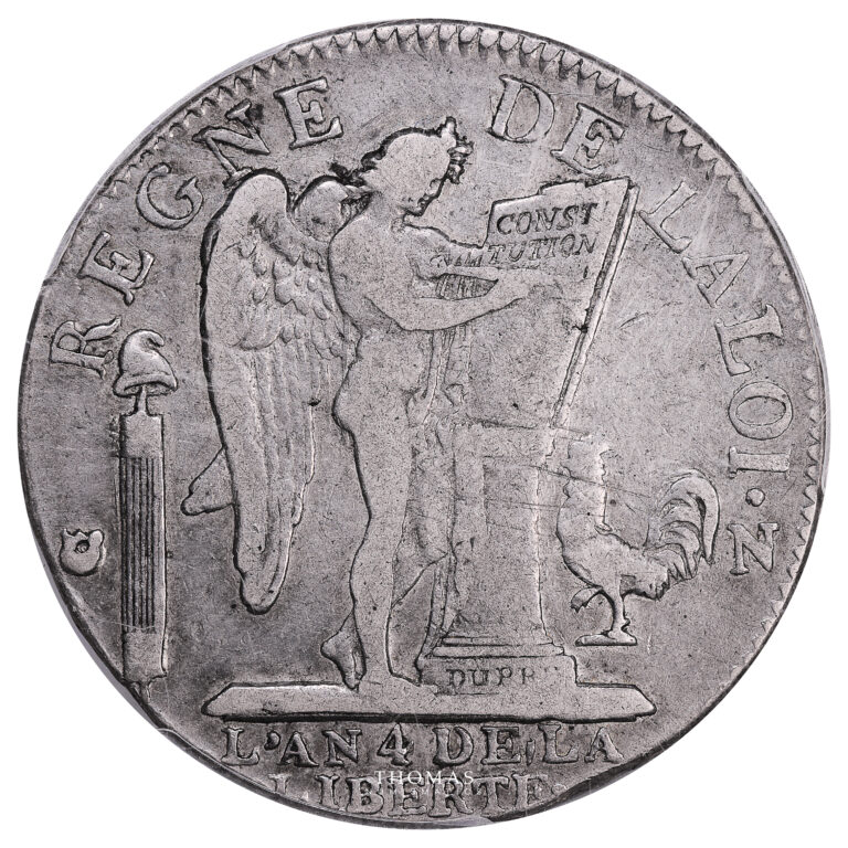 Coin France - Louis XVI - 1/2 Écu de 3 Livres - 1792 N Montpellier - Type François - PCGS VF 35 reverse