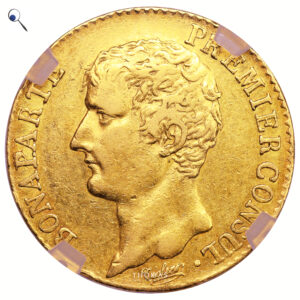 Coin France - Napoleon I - Gold - 20 Francs Or - An 12 A Paris Ist Consul - GENI AU Cleaning obverse