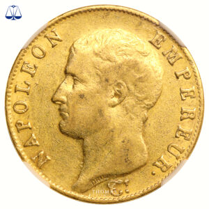 Monnaie France - Napoléon Ier - 40 Francs Or - 1806 U Turin - NGC AU 55-Avers