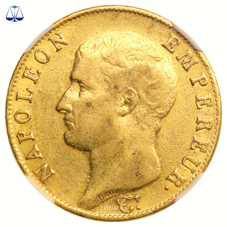 Monnaie France - Napoléon Ier - 40 Francs Or - 1806 U Turin - NGC AU 55-Avers