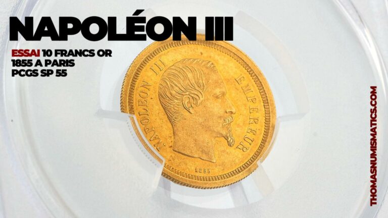 Napoléon III – Essai 10 Francs or – 1855 A Pa-Couverture