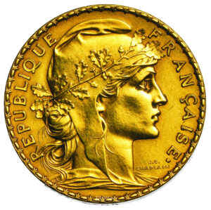 France Republic gold Proof Piefort Essai 20 Francs 1899 - Paris - Essai on edge obverse