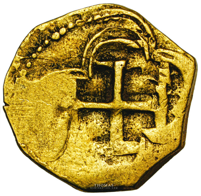 Coin Spain -Felipe III - Gold cob escudo reverse