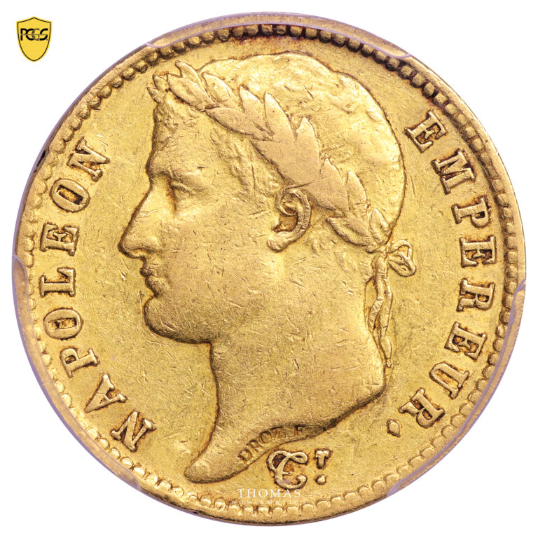 Coin France - Napoléon Ier - Gold - 20 Francs Or - 1810 H La Rochelle - PCGS XF 45 - 2436 examples obverse