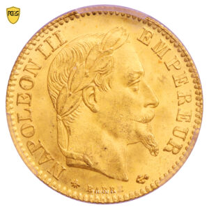 Coin France - Napoléon III - Gold 10 Francs Or - 1868 A Paris - PCGS MS 64+ obverse