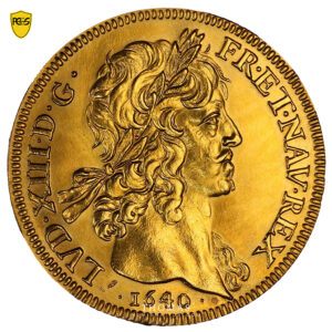 Coin France - Louis XIII - Modern Restrike Monnaie de Paris Gold - 10 Louis d'or - 1640 (1972) A Paris - PCGS MS 66 obverse