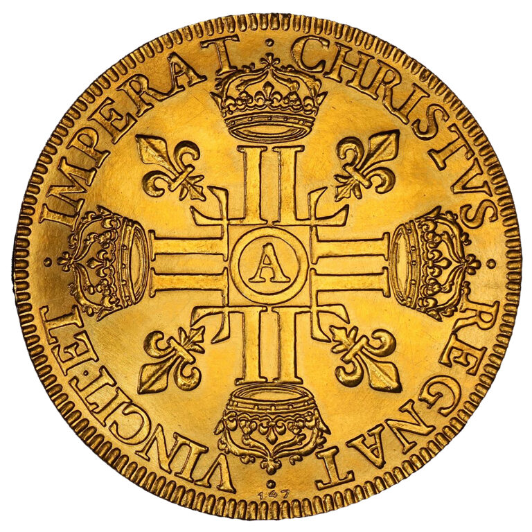 Coin France - Louis XIII - Modern Restrike Monnaie de Paris Gold - 10 Louis d'or - 1640 (1972) A Paris - PCGS MS 66 reverse