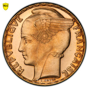 Coin France - Gold 100 francs or Bazor - 1935 - Proof - PCGS PR63 CAM - Cameo obverse