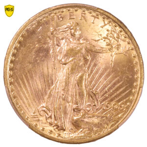 20 dollars 1909-8 PCGS MS 63 avers
