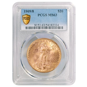 20 dollars 1909-8 PCGS MS 63 slab