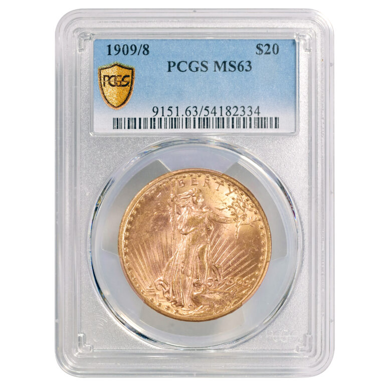 20 dollars 1909-8 PCGS MS 63 slab