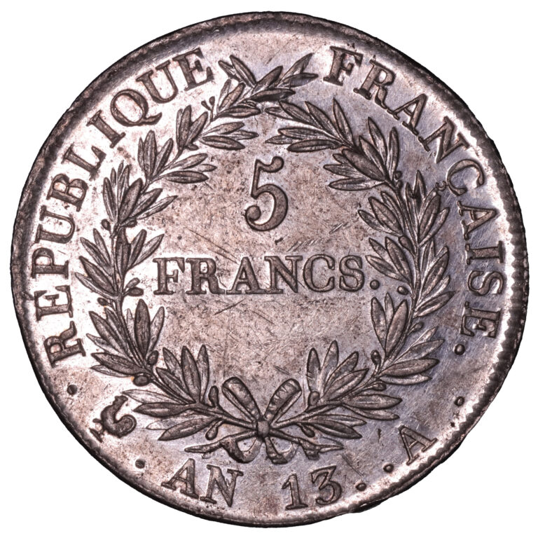 5 francs Napoleon III an 13 A - revers