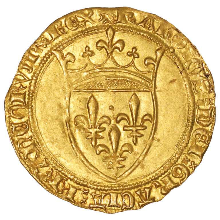 Coin France - Charles VI - Ecu d'or à la couronne - Montpellier obverse