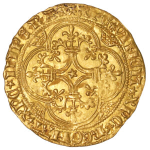 Coin France - Charles VI - Ecu d'or à la couronne - Montpellier reverse