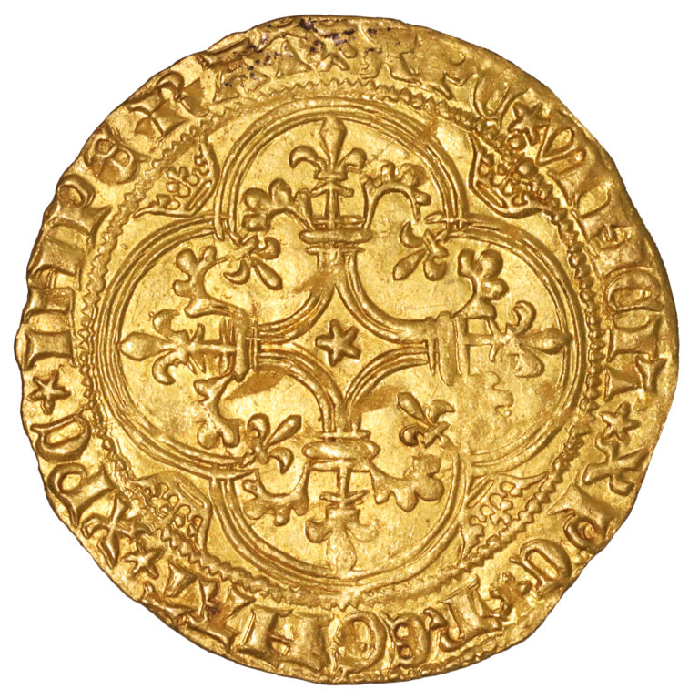 Coin France - Charles VI - Ecu d'or à la couronne - Montpellier reverse
