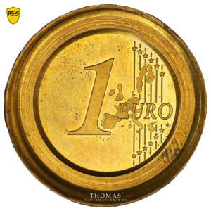 Trial strike 1 euro uniface - Reverse - PCGS SP 65 obv
