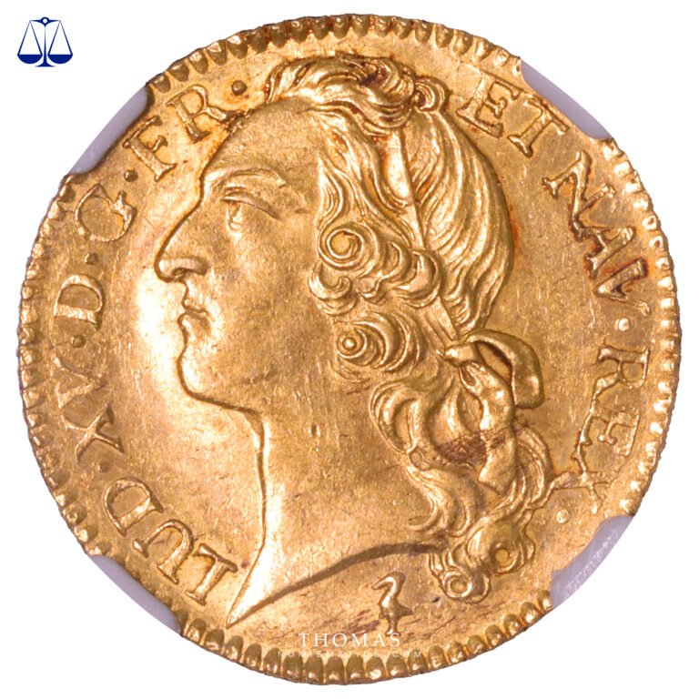 Louis or bandeau louis XV - 1748 W - NGC MS 62 - avers