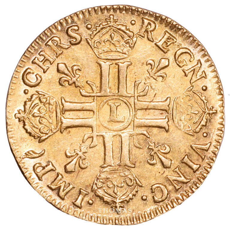 Coin France - Louis XIV - Gold Louis d'or au buste juvénile - 1669 L Bayonne reverse