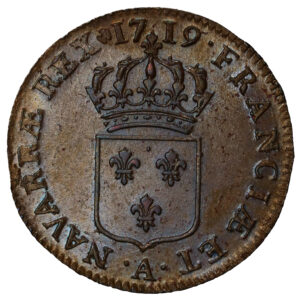 Louis XV - 1719 A - Sol au buste enfantin PCGS MS 63 BN - revers
