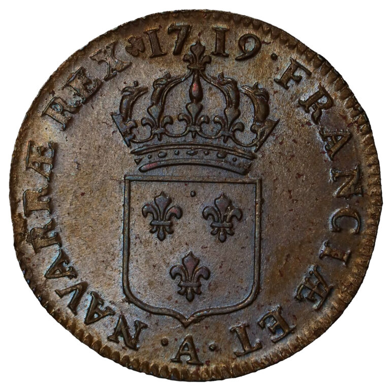 Louis XV - 1719 A - Sol au buste enfantin PCGS MS 63 BN - revers