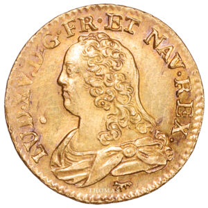 Coin France - Louis XV - Gold Louis d'or aux lunettes - 1737 A Paris - Treasure of rue Mouffetard obverse