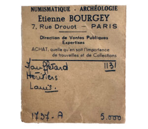 Coin France - Louis XV - Gold Louis d'or aux lunettes - 1737 A Paris - Treasure of rue Mouffetard tag