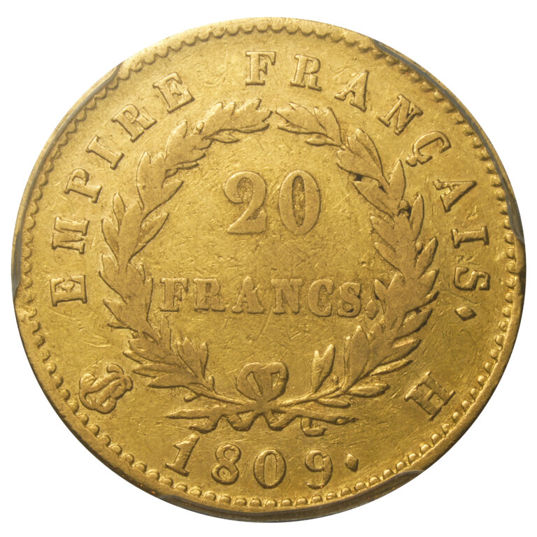 Napoleon I - 20 francs or 1809 H - La rochelle - revers