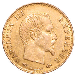 Napoleon III - 5 francs or 1855 A avers