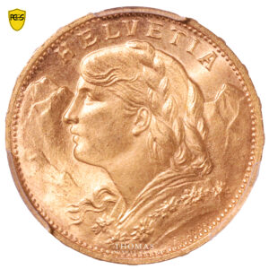 Suisse - 20 francs or 1926 B - PCGS MS 66 avers