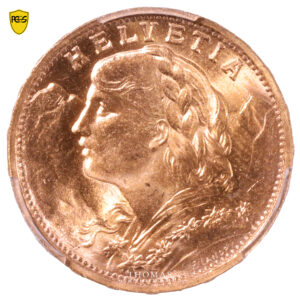 Suisse - 20 francs or 1935 LB - PCGS MS 66 avers