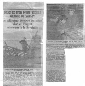 The sauvionnières Hoard newspaper