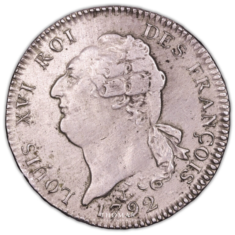 ecu 6 livres 1792 H La rochelle The sauvionnières Hoard obverse