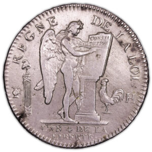 ecu 6 livres 1792 H La rochelle The sauvionnières Hoard reverse