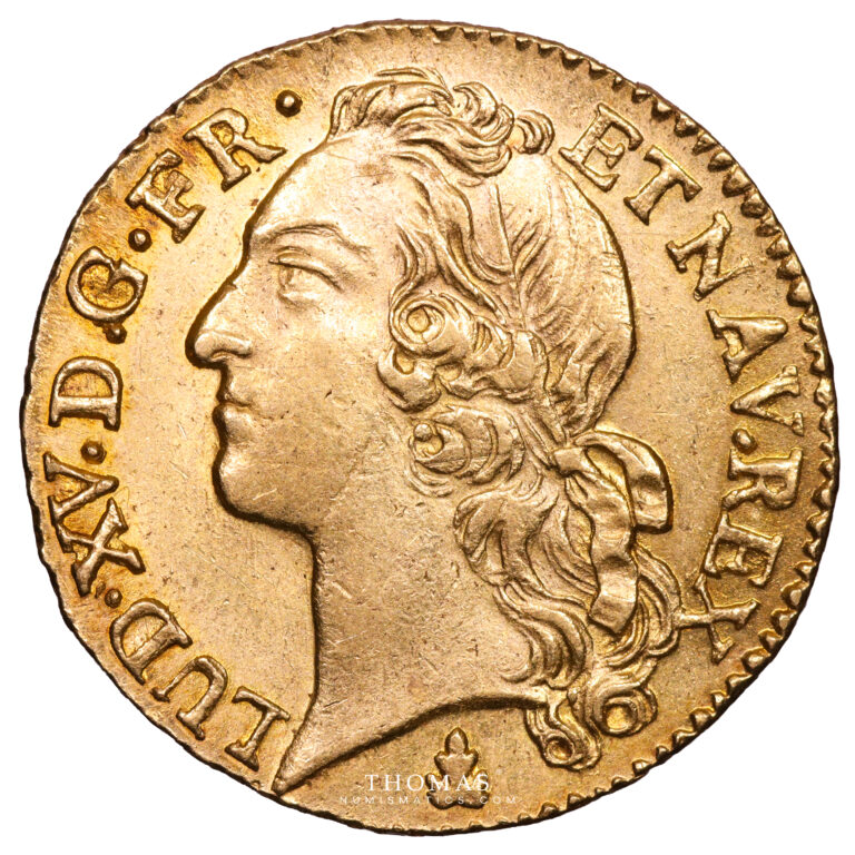 Coin France - Louis XV - Gold - Louis d’or au Bandeau -  1742 O Riom - 1998 examples obverse