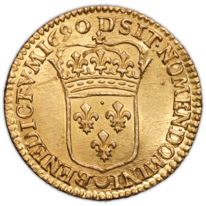 coin France - Louis XIV - Gold - Louis d'or à l'écu - 1690 D Lyon reverse
