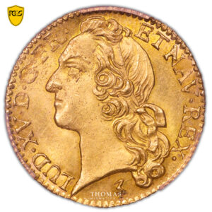 Louis XV-Louis or bandeau 1749 W Lille-PCGS MS 64plus-Mouffetard avers