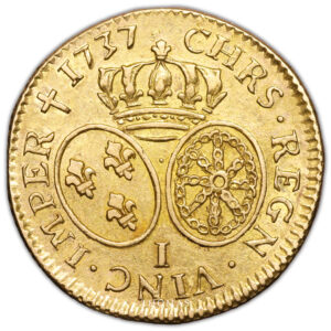 Coin France - Louis XV - Gold - Louis d'or aux lunettes 1737 I Limoges - 7914 examples reverse