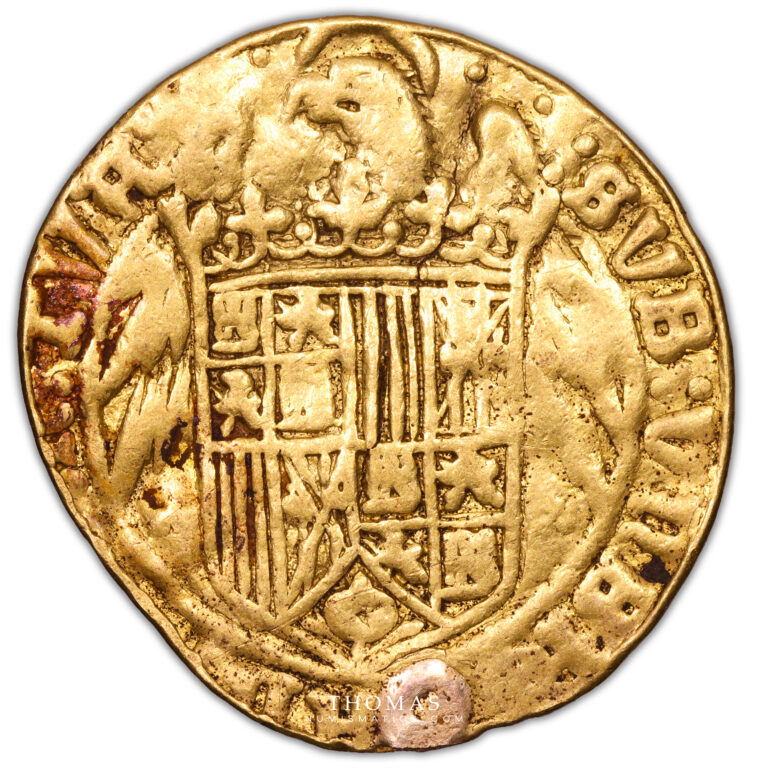 Monnaie - Espagne - Double Excellente or - Ferdinand V et Isabelle I - Séville revers