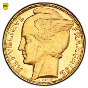 Coin France - Gold - 100 Francs Bazor Or - 1935 Paris - Third republic - PCGS MS 63 obverse