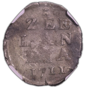 2 stuiver - 1711 naufrage Zuytdorp revers NGC UNC Details