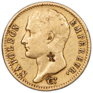 Gold 20 francs or - 1807 A Paris - Private Countermark - Numismatic curiosity obverse