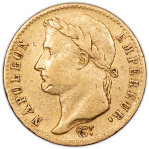 Coin France - Napoleon I - Gold 20 Francs Or - 1815 A Paris - Hundred Days obverse
