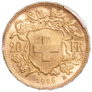 20 francs or 1926 B PCGS MS 65 revers