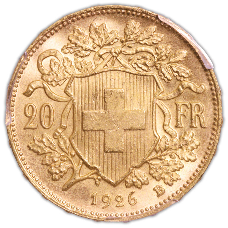 20 francs or 1926 B PCGS MS 65 revers