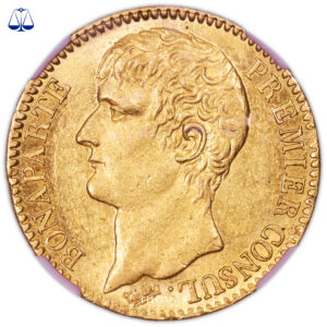 40 francs or AN XI A Paris avers NGC MS 61