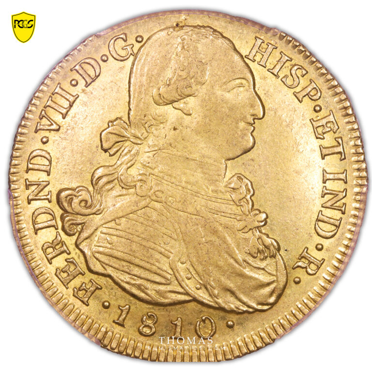 Colombia - Ferdinand VII - Gold - 8 Escudos - 1810-P Popayan JF - PCGS ...