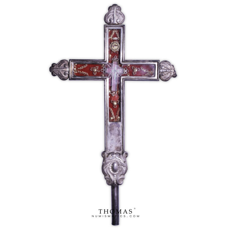 Savoie – Processional reliquary cross – Silver – 19th century – Holy Thorn – Maurice Guillot -1