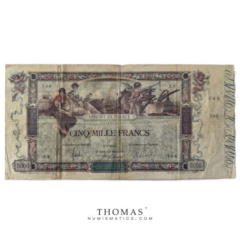 Banknote - France - 5000 francs Flameng -  Banque de France - 5-1-1918 obverse