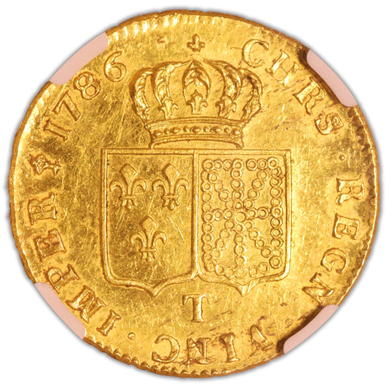 Louis XVI - Gold Double louis or tête nue 1786 T Nantes - NGC MS 61 PL proof like reverse